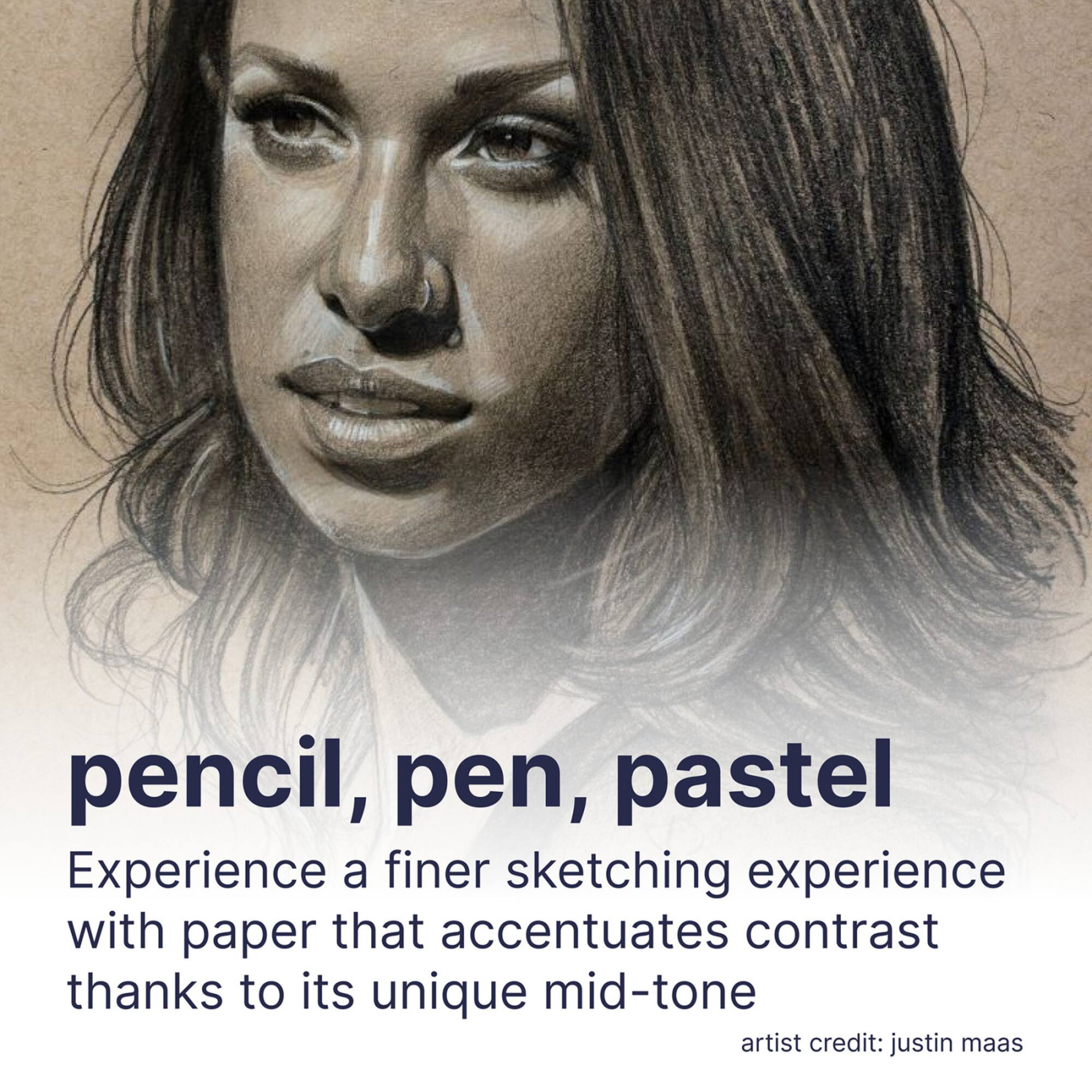 Strathmore Toned Sketch Paper Pad, 400 Series, 50 Sheets, 9" x 12